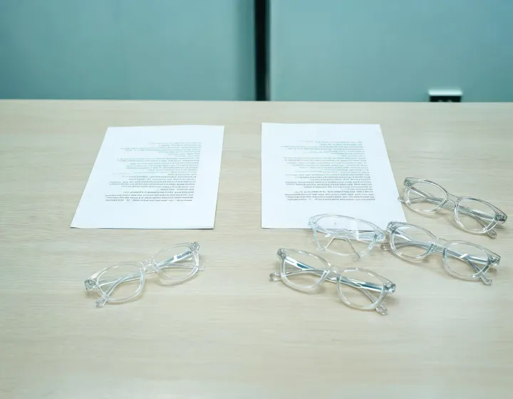 Buyer comparing acetate sunglasses manufacturer quote sheets